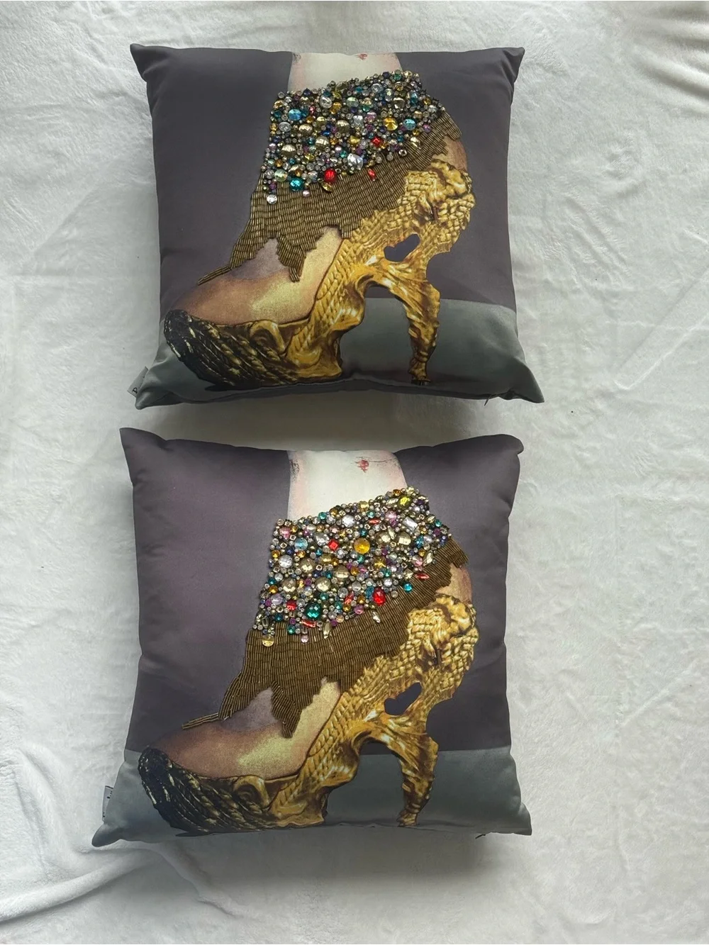 Decorative Throw Pillow Armadillo Boot Print Fashion Art